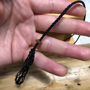 Adjustable Waxed Gem Nest Necklace